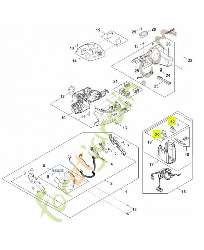 Ressort 0000-997-2201- Pièce détachée Stihl