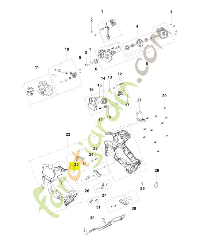 Branche de crochet réf. Husqvarna 548863301