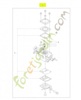 Carburateur 531215601. Pièce de rechange Husqvarna
