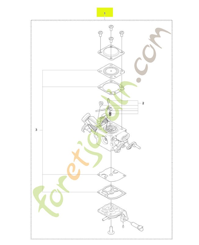 Carburateur 531215601. Pièce de rechange Husqvarna