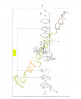 jeu de joints 502080201. Pièce de rechange Husqvarna