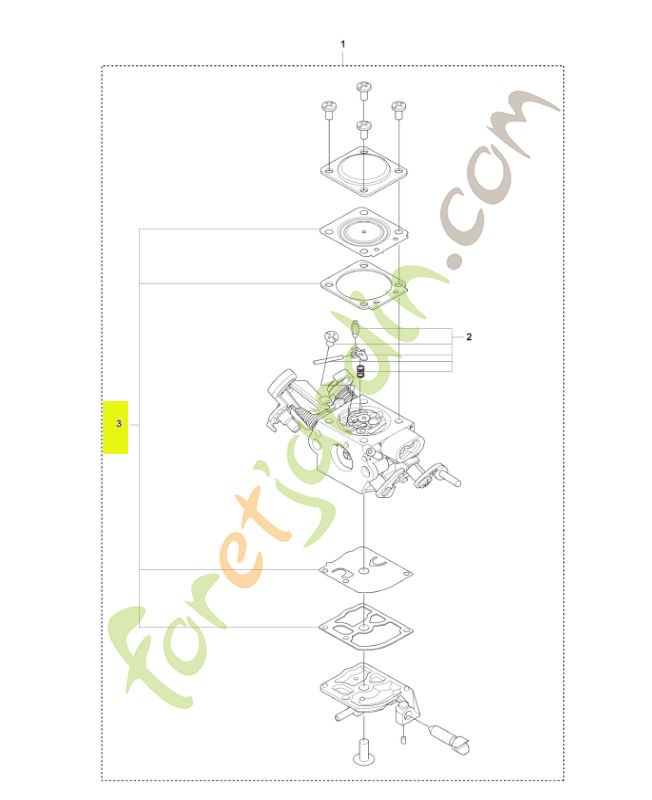 jeu de joints 502080201. Pièce de rechange Husqvarna