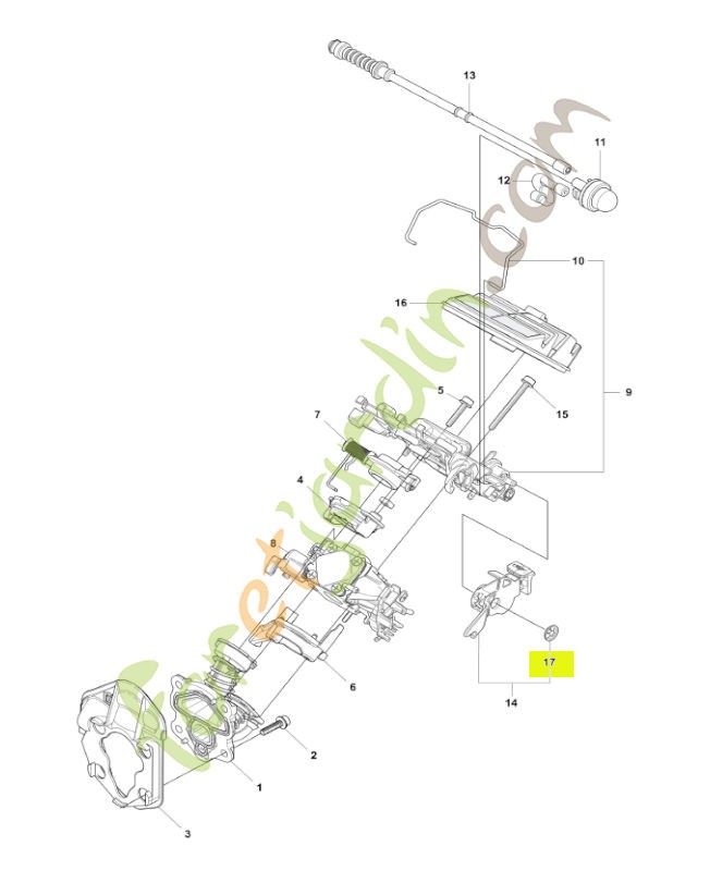 Rondelle de blocage 735583000. Pièce de rechange Husqvarna