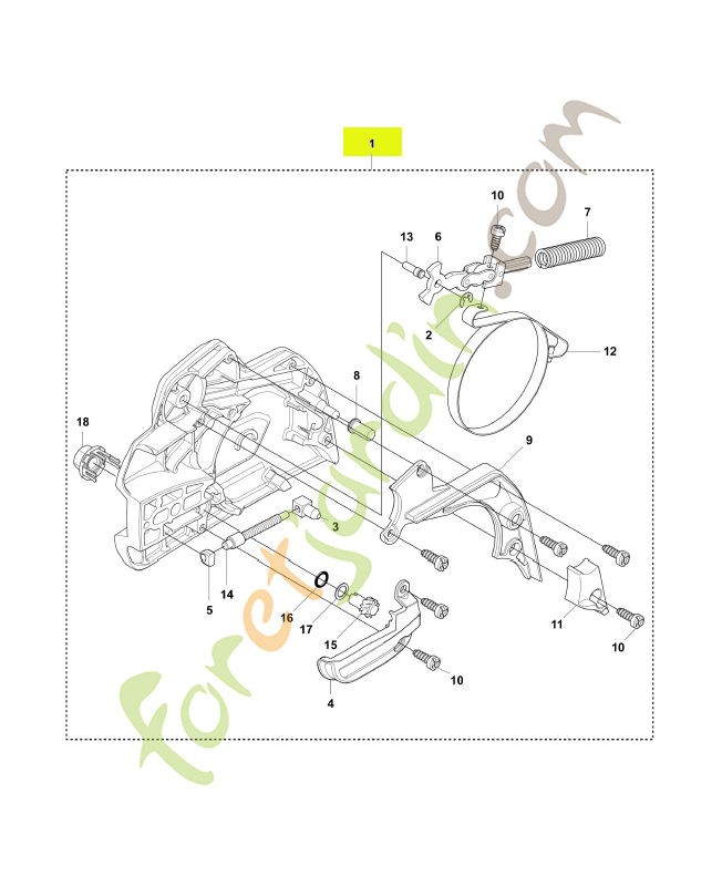 Ensemble couvercle d'embrayage réf. Husqvarna 538826501
