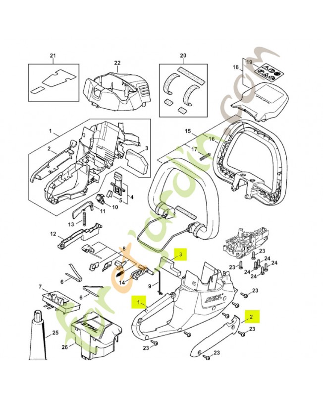 Carter moteur 4521-600-0802- Pièce détachée Stihl