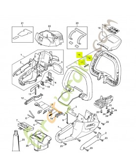 Poignée en forme d'étrier 4521-790-1200- Pièce détachée Stihl / Vicking