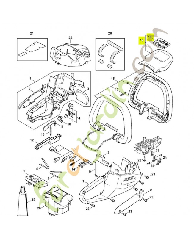Protege main 4521-790-9100- Pièce détachée Stihl / Vicking