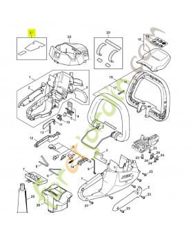 Jeu de feuilles adhésives stihl réf. 4521-007-1000
