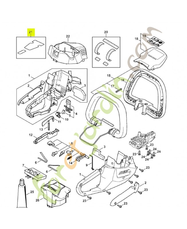 Jeu de feuilles adhésives stihl réf. 4521-007-1000