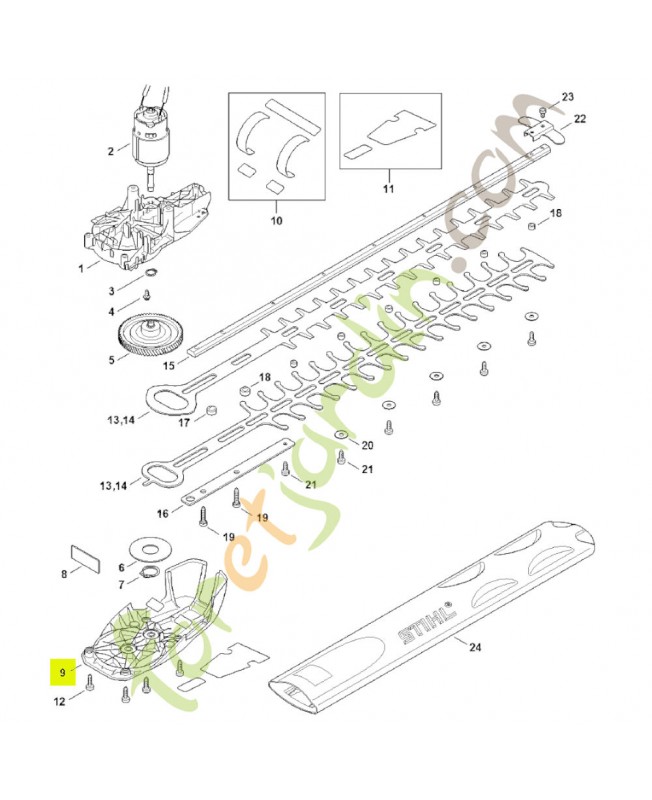 Couvercle du reducteur 4521-640-5800- Pièce détachée Stihl