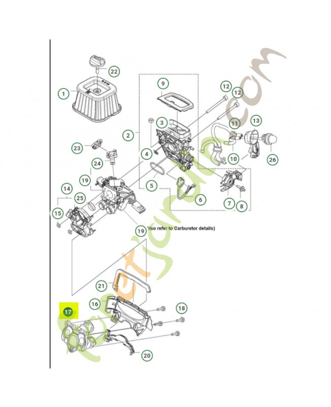 Tuyau d'aspiration 575235301. Pièce détachée Husqvarna