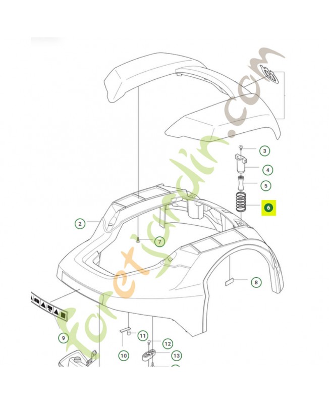 Ressort 574485102. Pièce de rechange Husqvarna