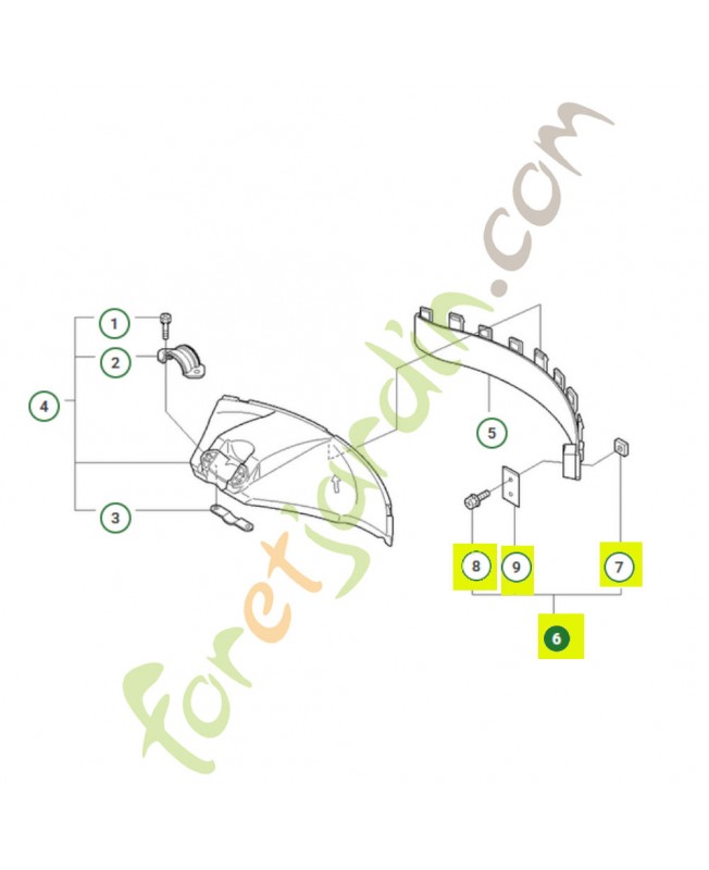 Lame complete réf 574236601 - Pièce de détachée Husqvarna