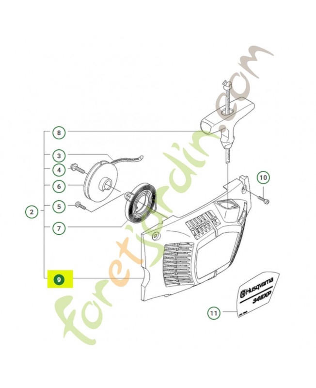 Carter du lanceur 544973501 - Pièce de détachée Husqvarna