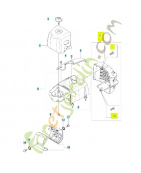 Protection thermique 544848102 - Pièce de détachée Husqvarna