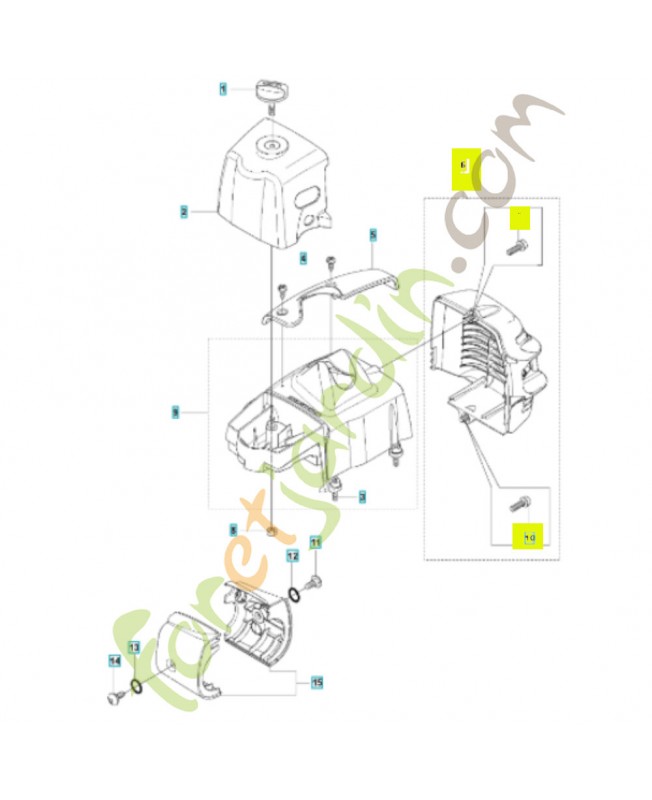 Protection thermique 544848102 - Pièce de détachée Husqvarna