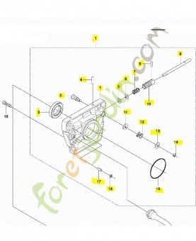 Pompe a huile 501512501. Pièce de rechange Husqvarna Remplace référence 501512781