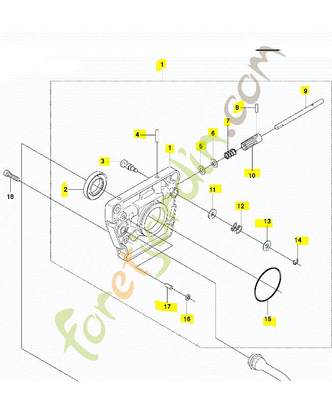 Pompe a huile 501512501. Pièce de rechange Husqvarna Remplace référence 501512781