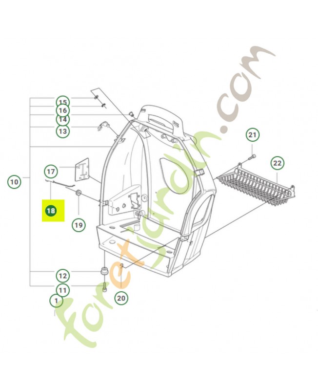 Commande starter 537215701. Pièce de rechange Husqvarna
