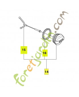 Bouchon de reservoir 537215208 remplace référence 537215203  Pièce détachée Husqvarna