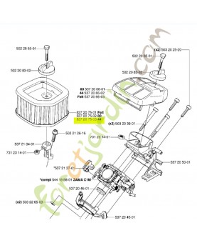 Filtre à air 537207503 - Pièce de détachée Husqvarna