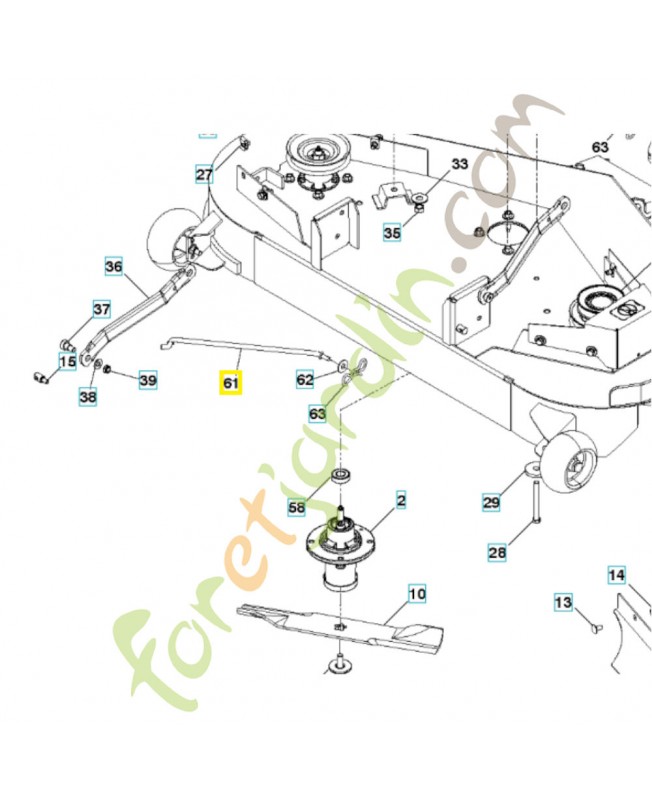 Tige anti rotation 532404851- Pièce de détachée Husqvarna