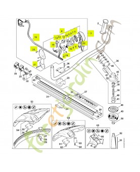 Poignée de commande 4149-790-1306- Pièce détachée Stihl / Vicking