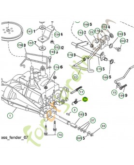 Ressort de rappel frein référence 532197455 husqvarna