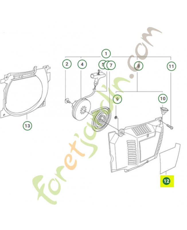 Autocollant 537230214- Pièce de détachée Husqvarna