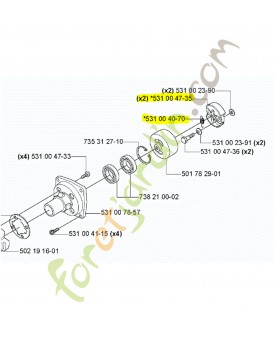 Embrayage husqvarna réf. 531004734 Remplace référence 531002387  ; 531004067