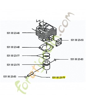 Axe de piston husqvarna ref. 531002379