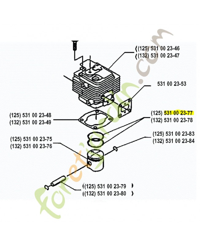 Segment husqvarna ref. 531002377