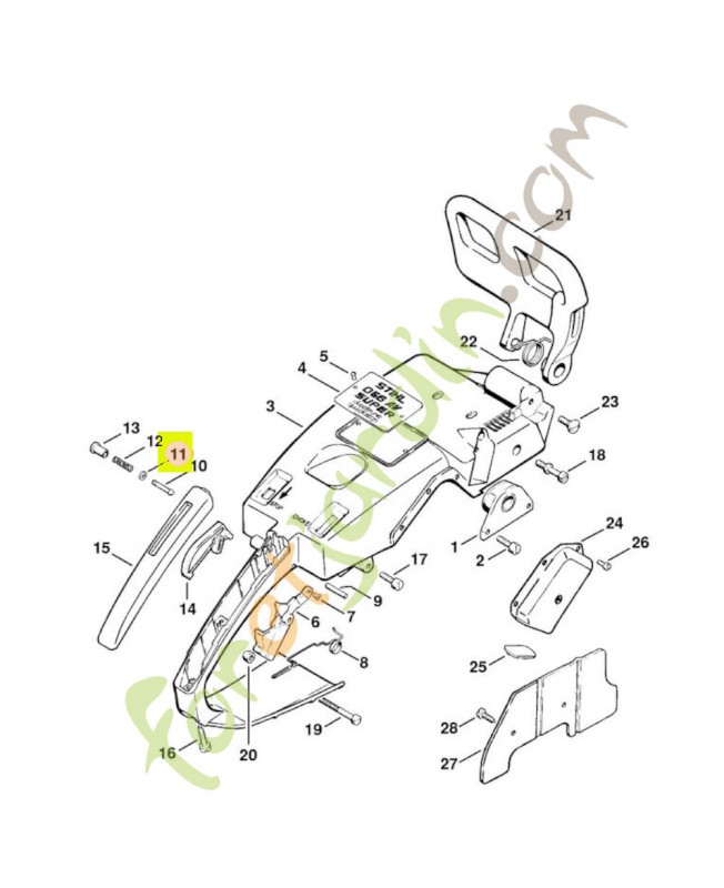 Rondelle Stihl réf  0000-958-0403