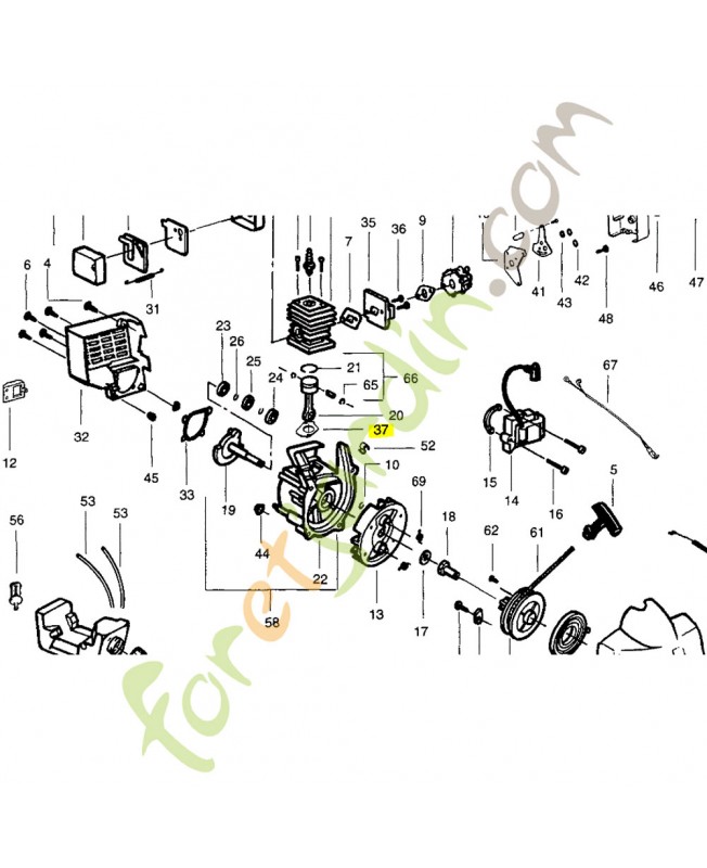 Joint cylindre husqvarna ref. 530019223 Remplace référence 530019186 ; 530019187 ; 530019180