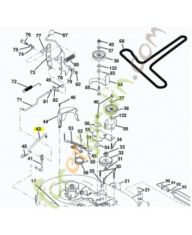 Barre husqvarna ref . 529842801 Remplace 532140083