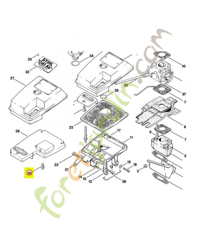 Vis stihl référence 9044-319-0660 - Pièce de détachée Sithl / Vicking