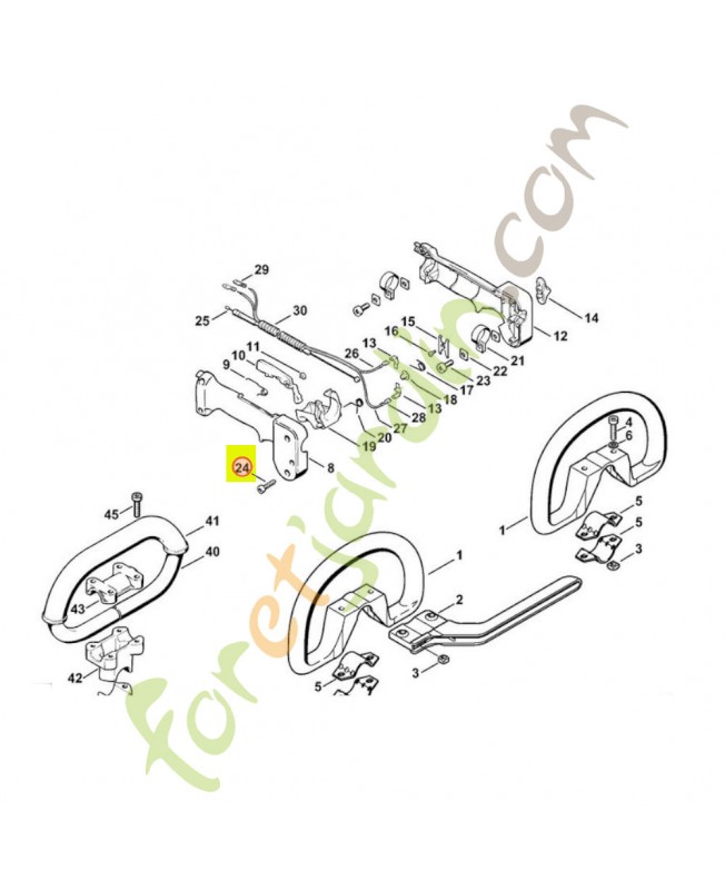 Vis cylindrique IS-P4x19 Stihl réf 9074-478-3065  - Pièce de détachée Sithl / Vicking