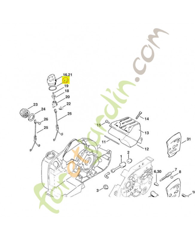 Joint torique 23x2,5 Stihl réf 9645-945-2620- Pièce de détachée Sithl
