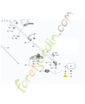 Ecrou husqvarna ref. 521804001 Remplace référence 579320501