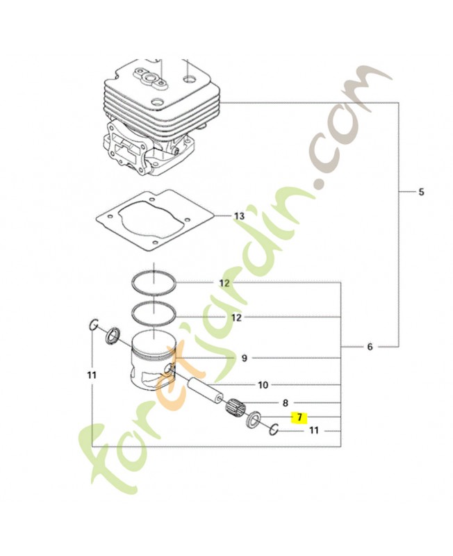 Rondelle husqvarna ref. 521520501 Remplace référence 544259701