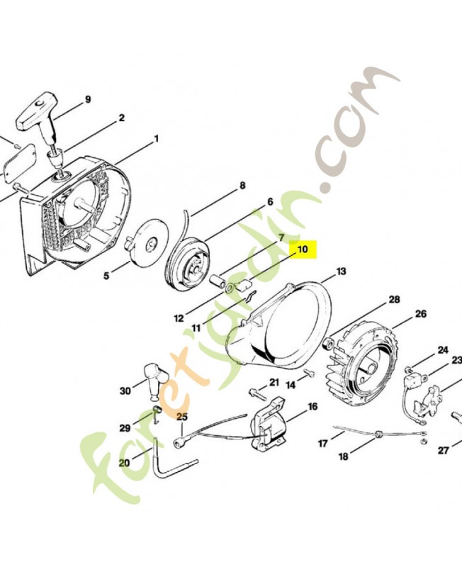 Cliquet Stihl réf 1118-195-7200 - Pièce détachée Stihl / Vicking