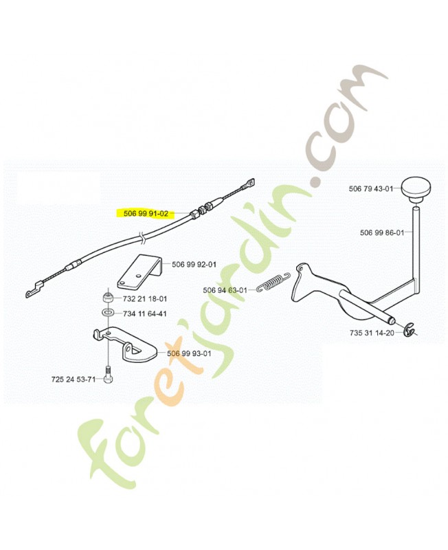 Cable husqvarna ref. 506999102