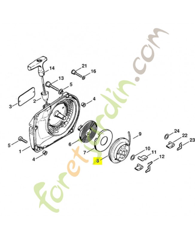 Poulie stihl réf 1125-195-0401