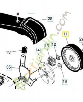 Roue complète 581009205. Pièce de rechange Husqvarna