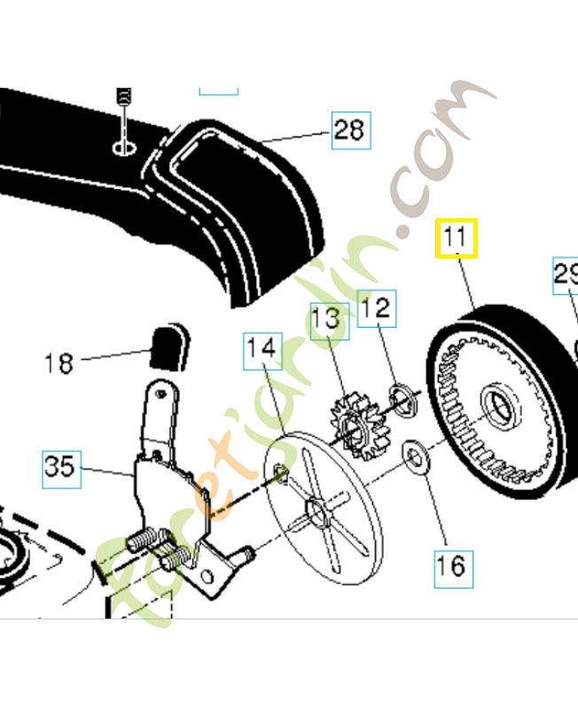 Roue complète 581009205. Pièce de rechange Husqvarna