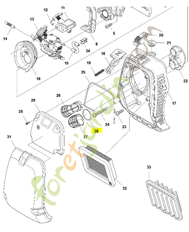 Ressort de blocage husqvarna réf : 576475901