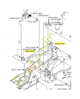 poulie husqvarna ref. 506905601 Remplace la référence 506889401