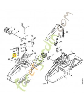 Filtre pour 036/034 stihl réf 1122-358-1800- Pièce de détachée Sithl / Vicking