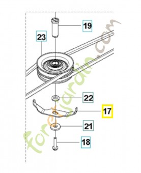 Guide de courroie 544405301. Pièce de rechange Husqvarna
