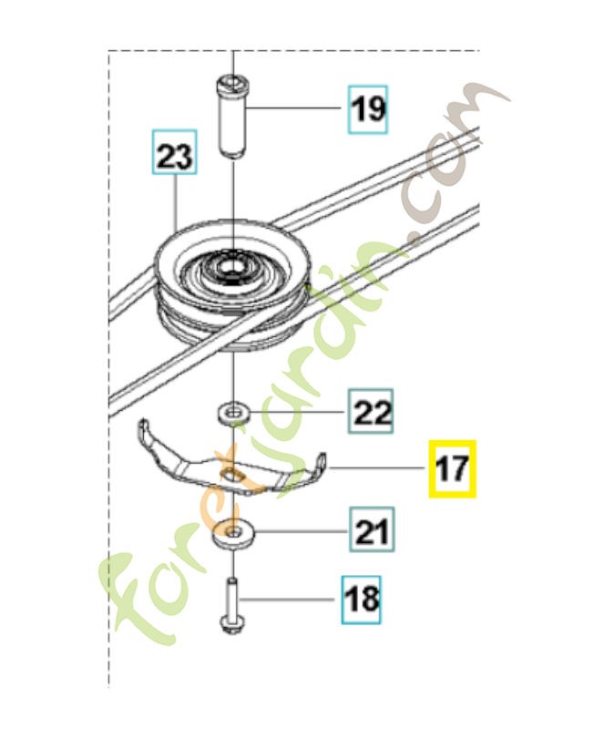 Guide de courroie 544405301. Pièce de rechange Husqvarna